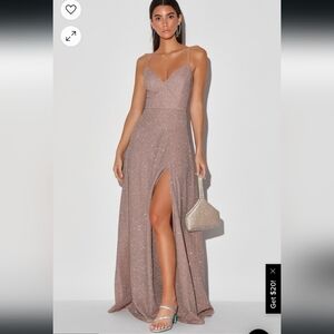 Mauve glitter gown